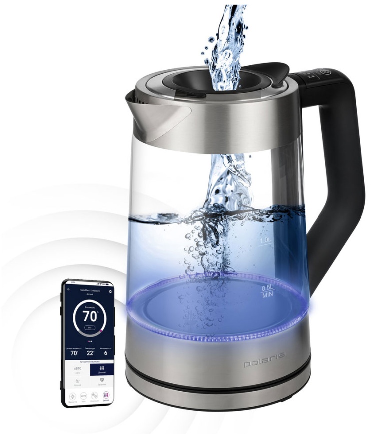 Чайник электрический Polaris PWK 1725CGLD WIFI IQ Home, матовый фото 2