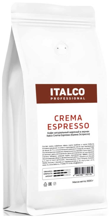 Кофе в зернах Italco Professional Crema Espresso (Крема Эспрессо) 1000гр, в/у фото 1