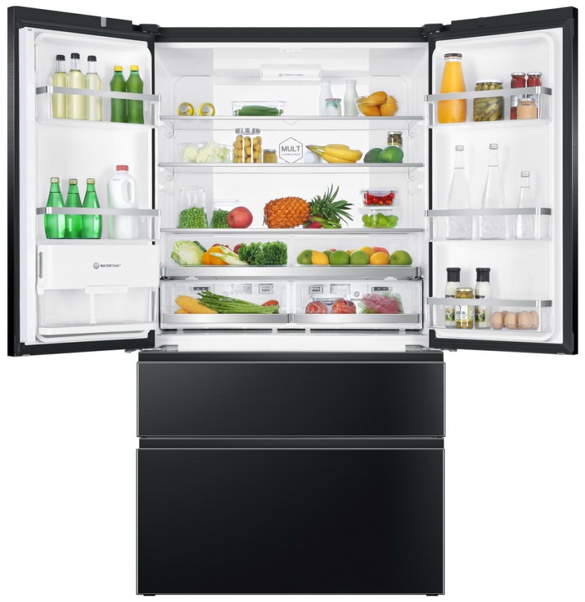 Многокамерный холодильник Haier HB 25 FSNAAA RU No frost, черно-серый фото 2
