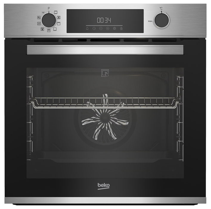 Электрический духовой шкаф Beko BBIE12300XP, дисплей, 71 л, серебристый фото 1