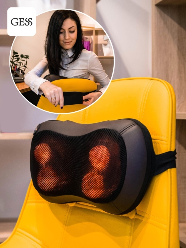Массажная подушка Gess uShiatsu Plus (беспроводная) GESS-133 фото 19
