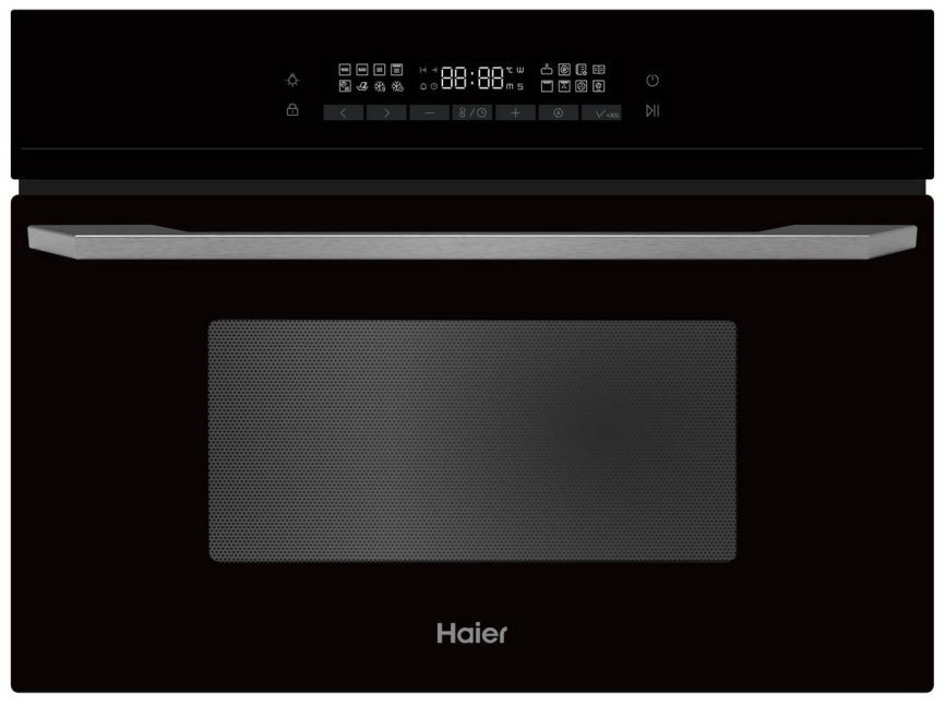 Электрический духовой шкаф Haier HMX-BDC399B 59 см, 40 л, гриль, черный фото 1