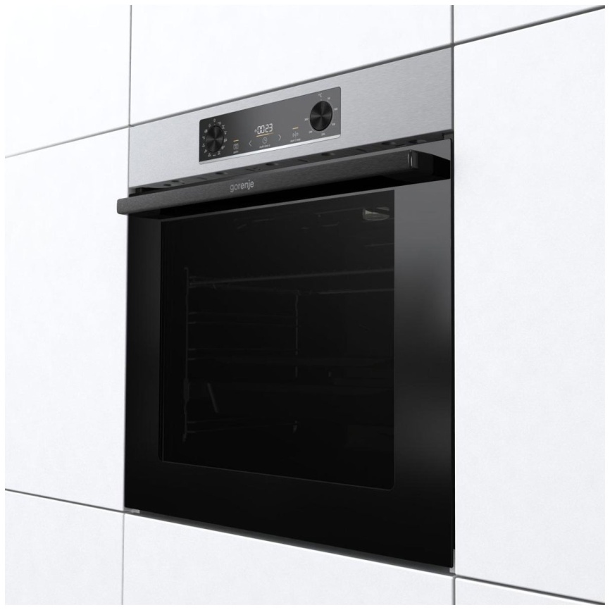 Электрический духовой шкаф Gorenje BOSB6737E06X 59 см, 77 л, гриль и конвекция, черный фото 3