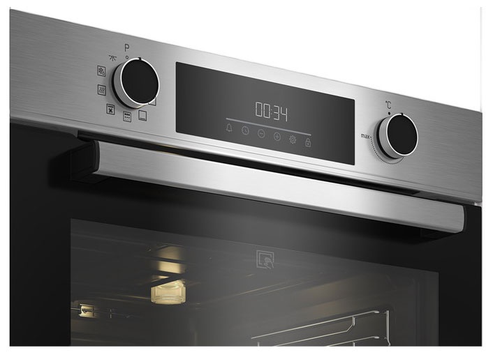 Электрический духовой шкаф Beko BBIE12300XP, дисплей, 71 л, серебристый фото 2