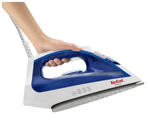 Утюг Tefal Virtuo FV1711E0, паровой удар, мощность 1800 Вт, белый/синий фото 14