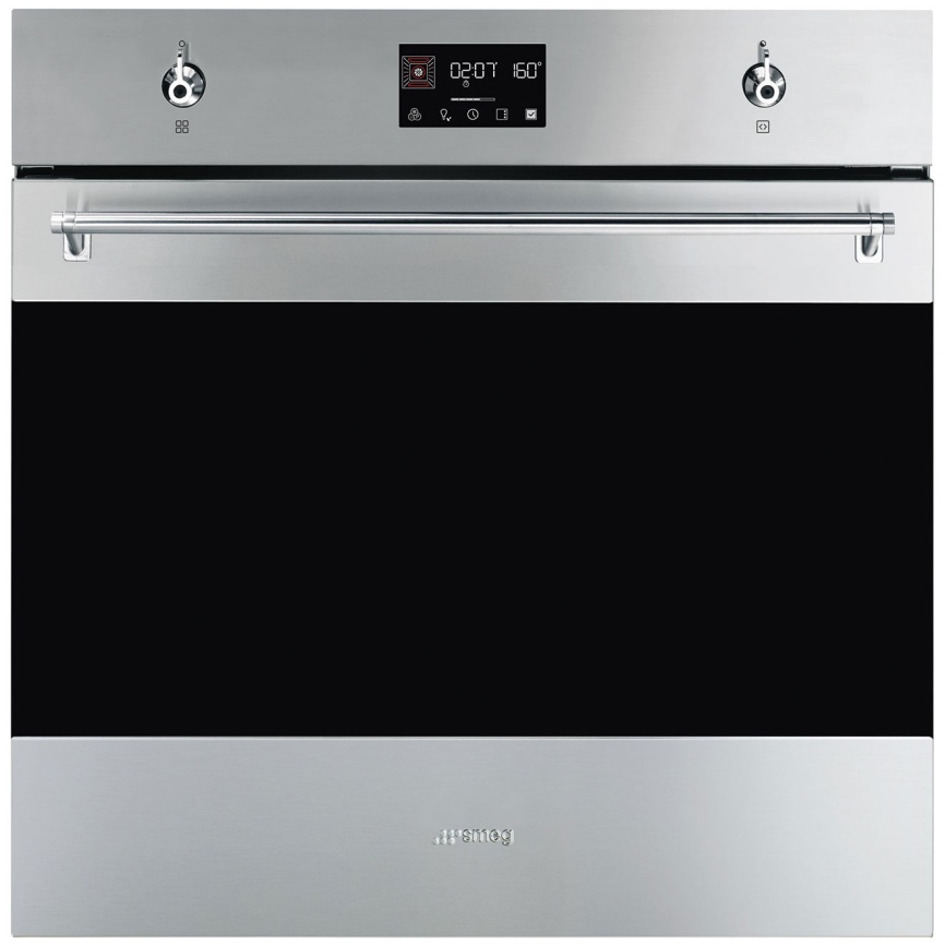 Электрический духовой шкаф Smeg SOP6302TX 59 см, 68 л гриль конвекция, серебристый фото 1