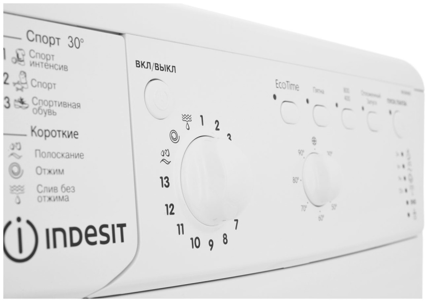 Стиральная машина Indesit IWUB 4085 автомат, загрузка 4 кг, белый фото 8
