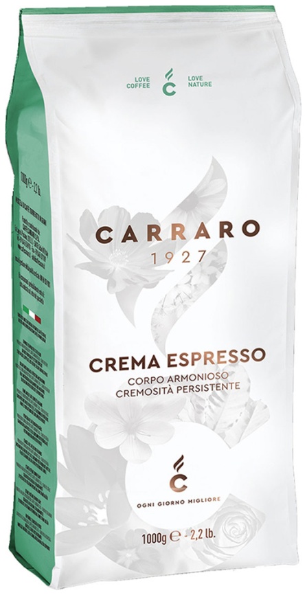 Кофе зерновой Carraro Crema Espresso 1 кг фото 1