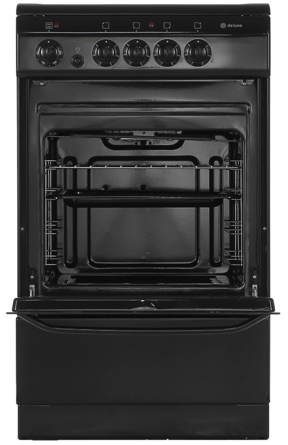 Электроплита De luxe 506004.04эс-031 50 см, 4 конфорки, черный фото 8