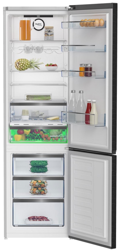 Двухкамерный холодильник Beko B5RCNK403ZWB, система No frost, черный фото 2