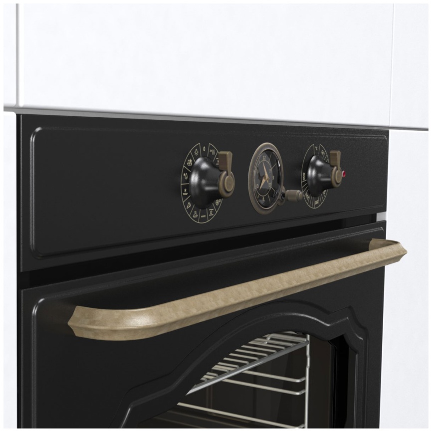 Электрический духовой шкаф Gorenje BOS67371CLB 59 см, 77 л, гриль и конвекция, черный матовый фото 7