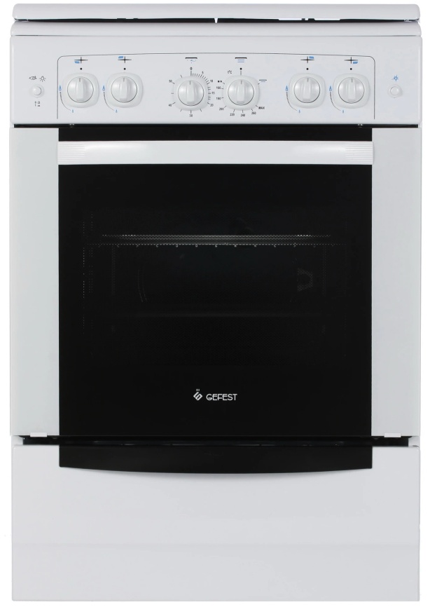 Газовая плита Gefest Брест 6100-02 60 см, 52 л, 4 конфорки, белый фото 2