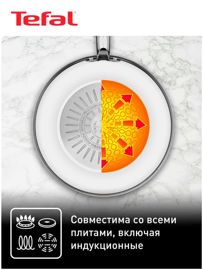 Вок (WOK) Tefal 28 Intuition B8171944 фото 6