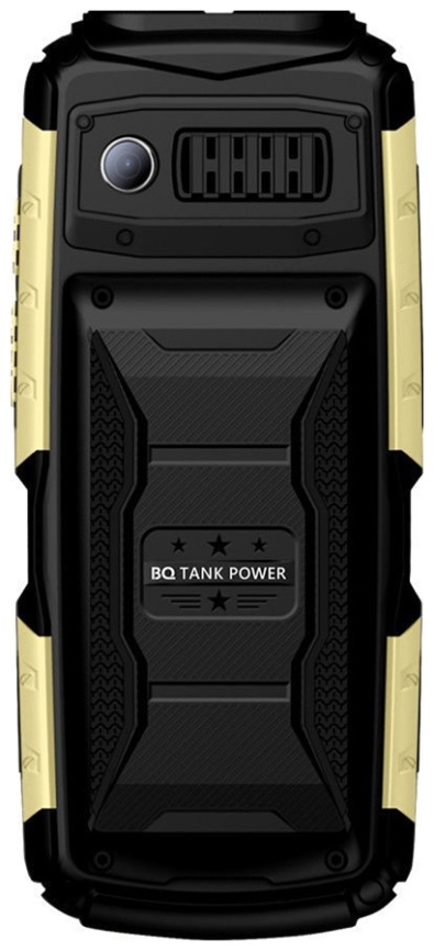 Мобильный телефон BQ 2430 Tank Power кнопочный 2 SIM-карты, чёрный золотой фото 2