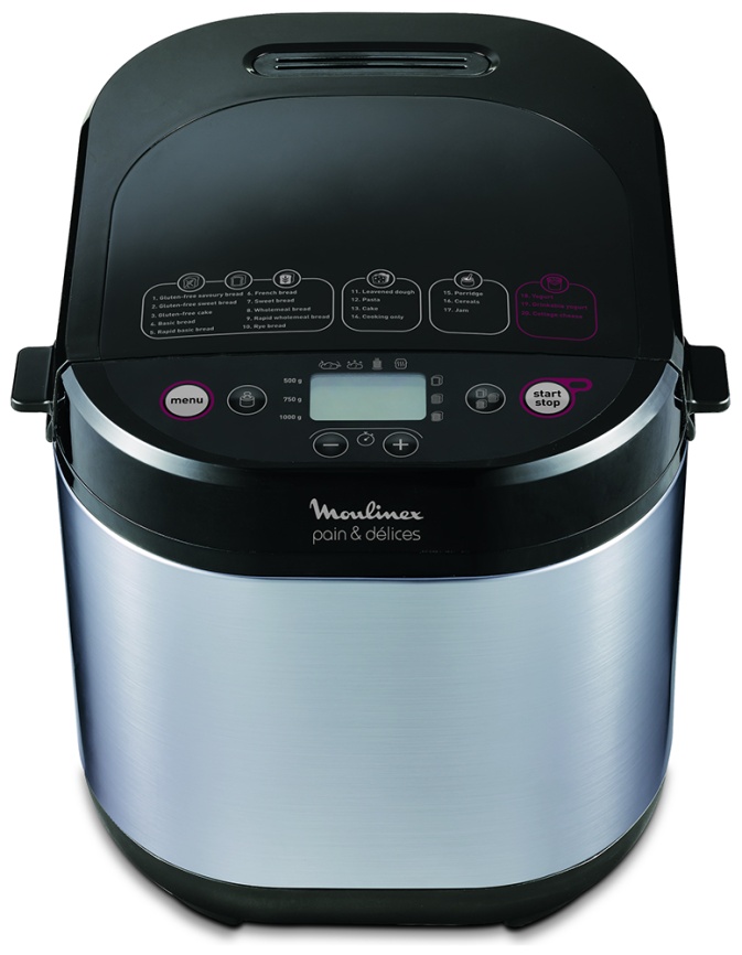 Хлебопечка Moulinex Pain & Delices OW240E30, дисплей, черный/серый фото 9