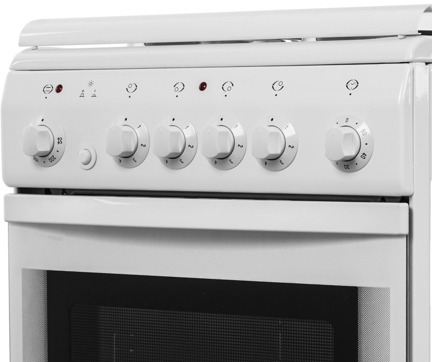 Электроплита De luxe 506004.00 э к 50 см, 54 л, 4 конфорки, белый фото 4